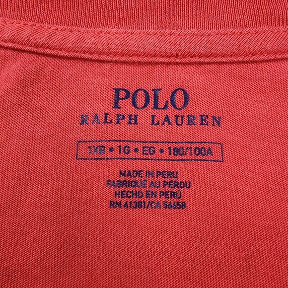 Polo Ralph Lauren Shirt Mens 1XB Red Blue Big Pony #3 Short Sleeve Casual Tee - Picture 2 of 16
